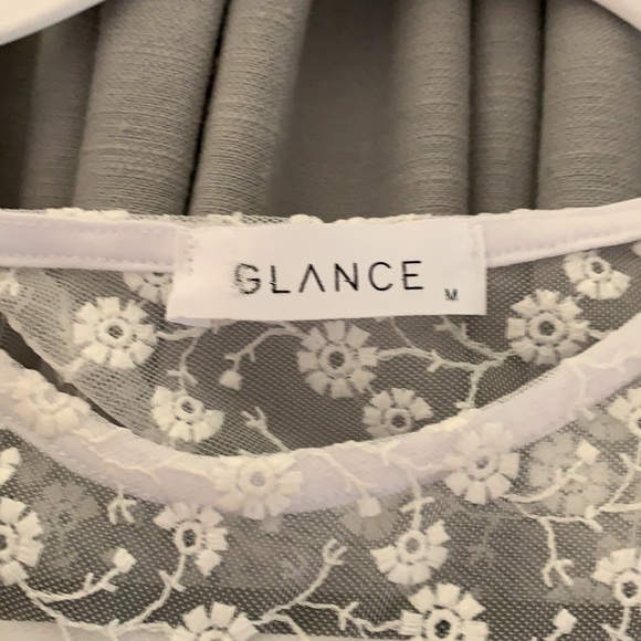 Glance white blouse with sewn in white camisole - Picture 2 of 4